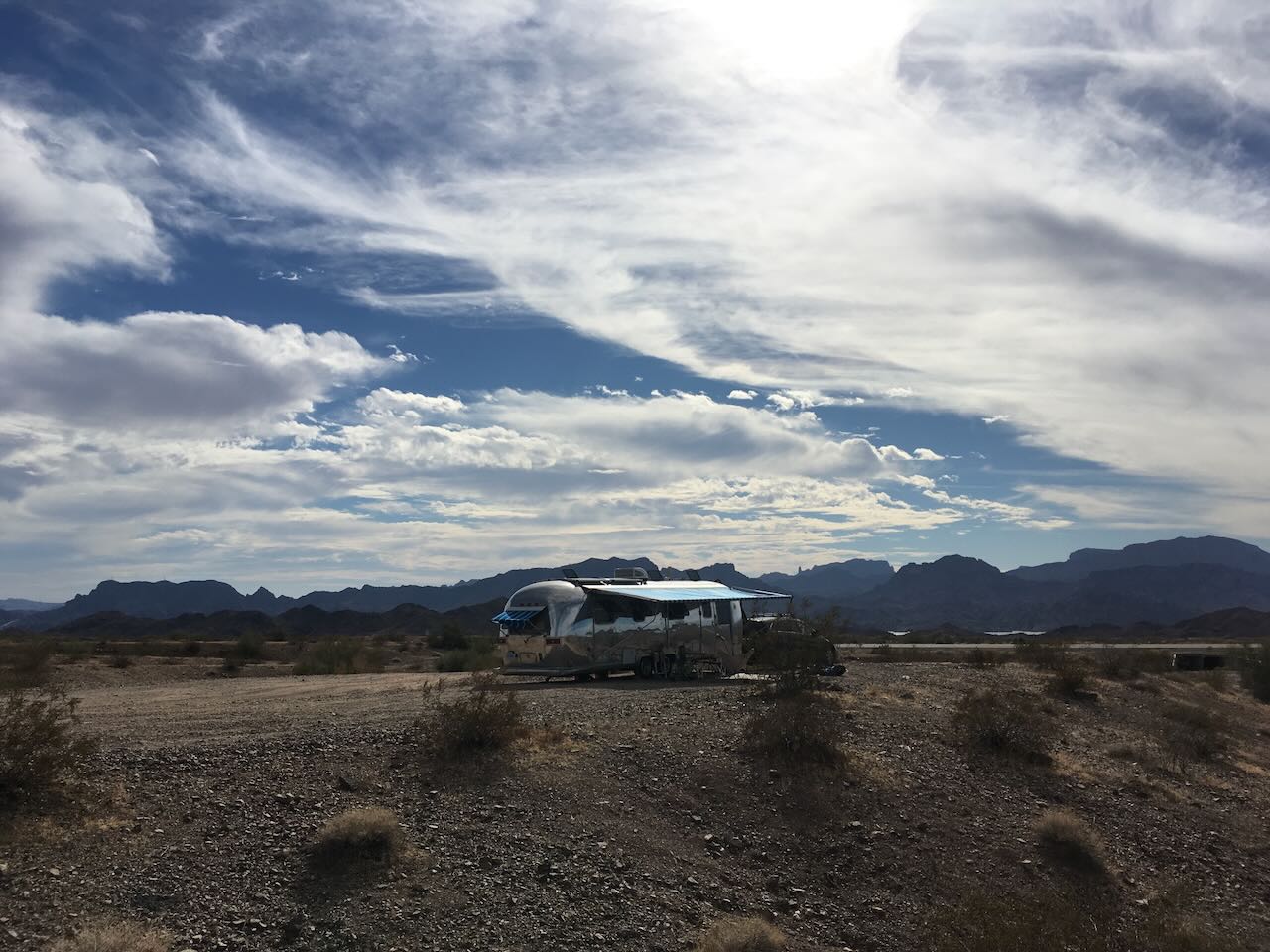 Storm light over the desert