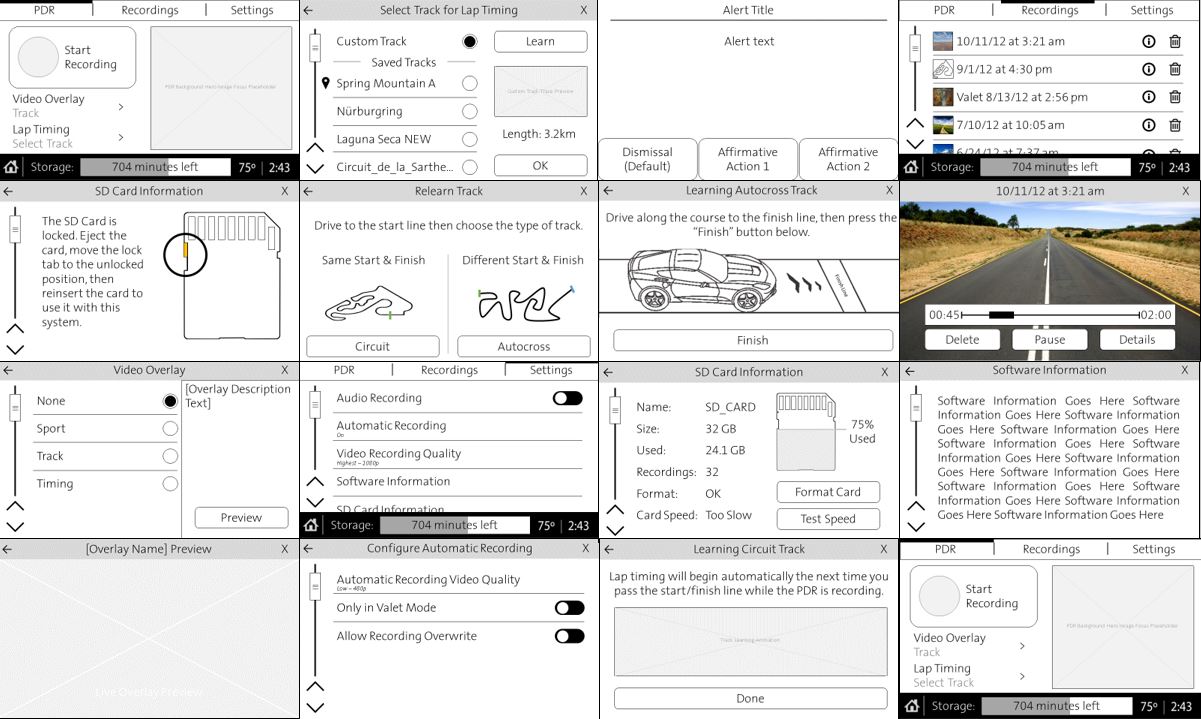 Wireframe grid and concepts